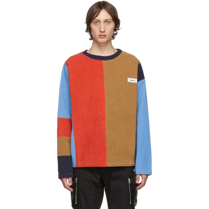 Photo: Kenzo Multicolor Corduory Patch Crewneck Sweater