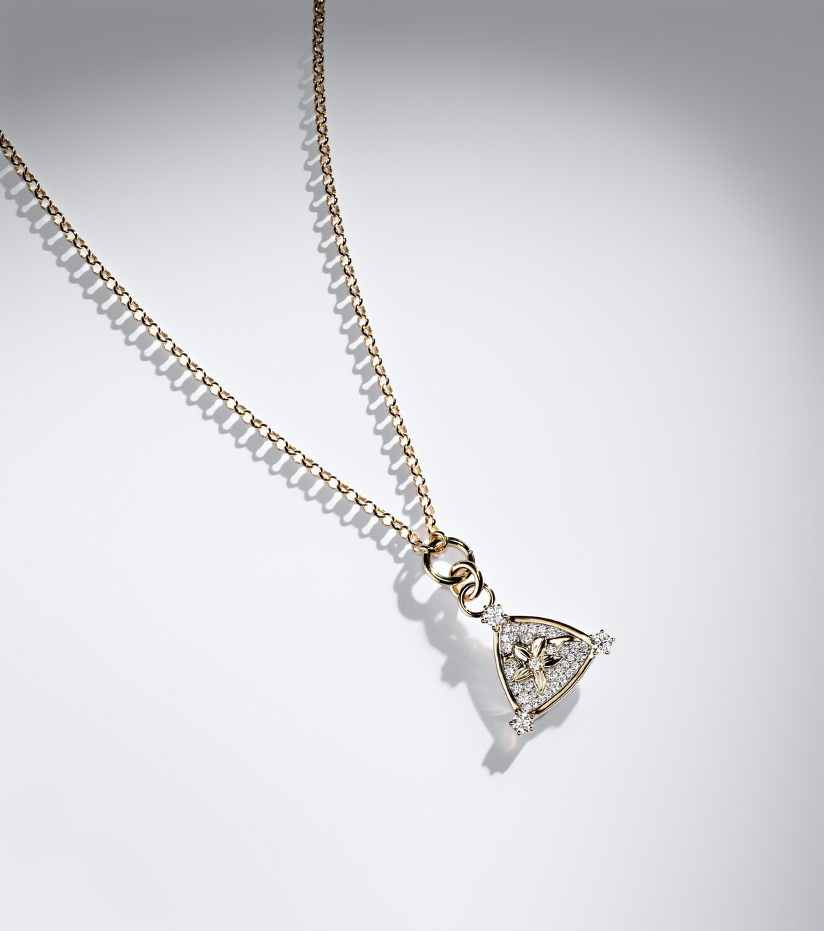 FoundRae Resilience Blossoms 18kt gold pendant necklace with diamonds