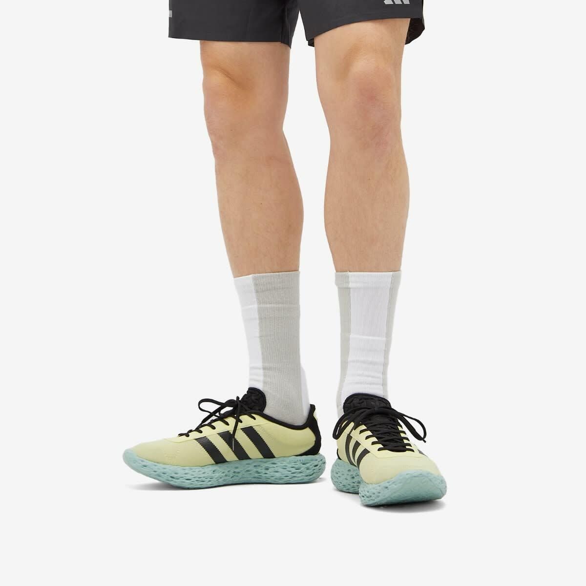 Adidas Men's Zponge Sneaker in Ice Yellow/Core Black/Focus Blue
