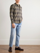 Mr P. - Checked Cotton-Flannel Shirt - Gray