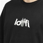 Lo-Fi Men's Plant Logo T-Shirt in Black