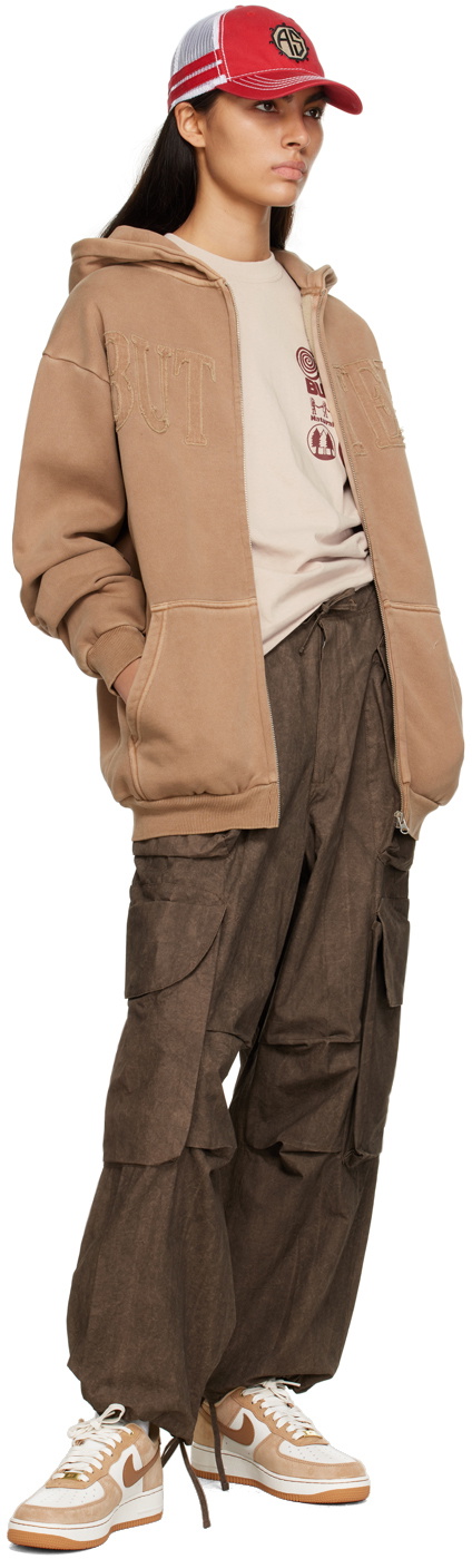 Butter Goods Beige Fabric Appliqué Hoodie