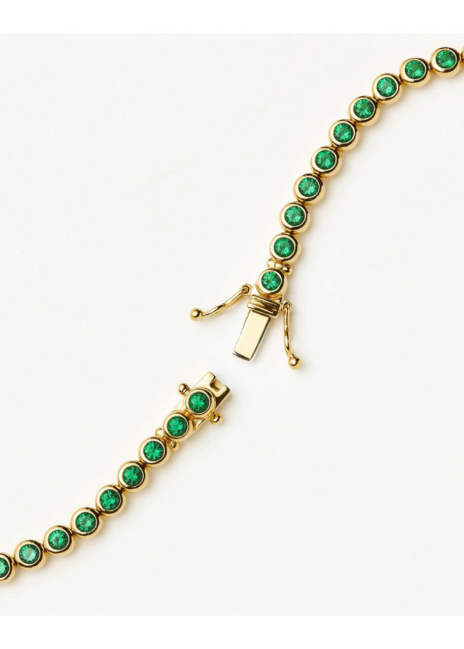 Missoma Tennis Round Bracelet Green