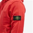 Stone Island Men's Garment Dyed Popover Hoodie in Red