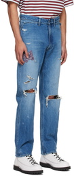 Needles Blue Straight-Leg Jeans