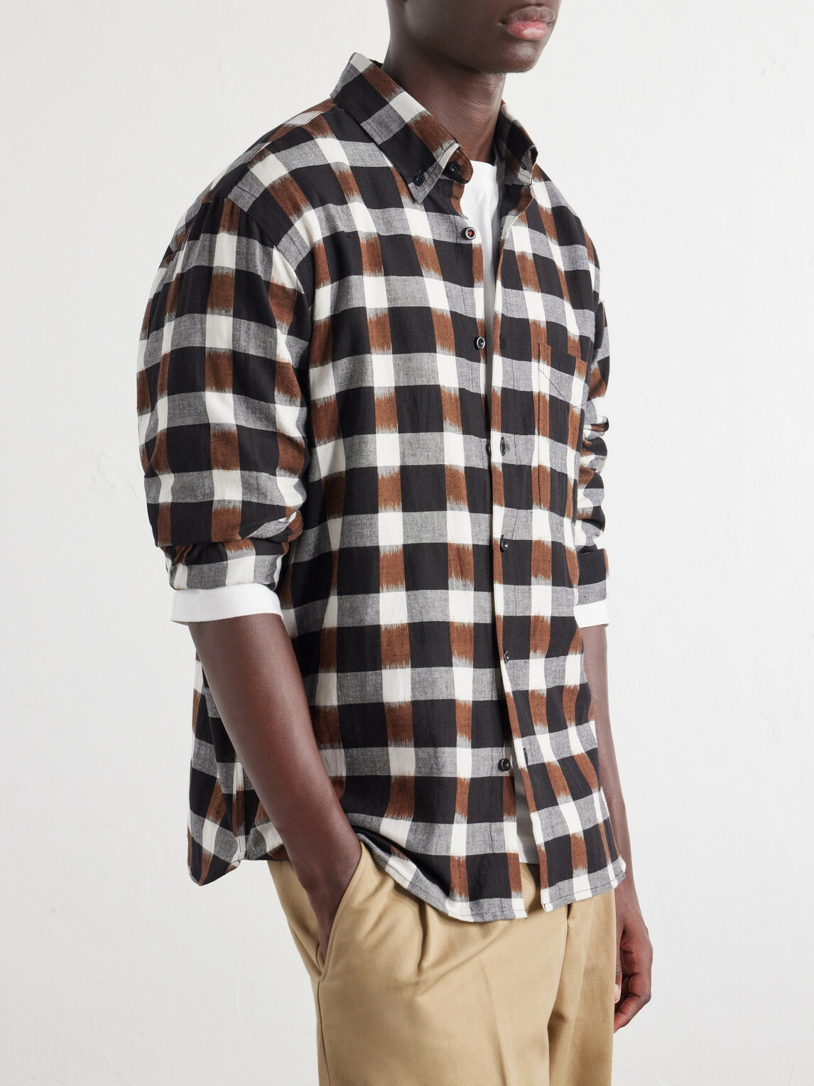 Kardo - Ronald Checked Cotton Shirt - Brown