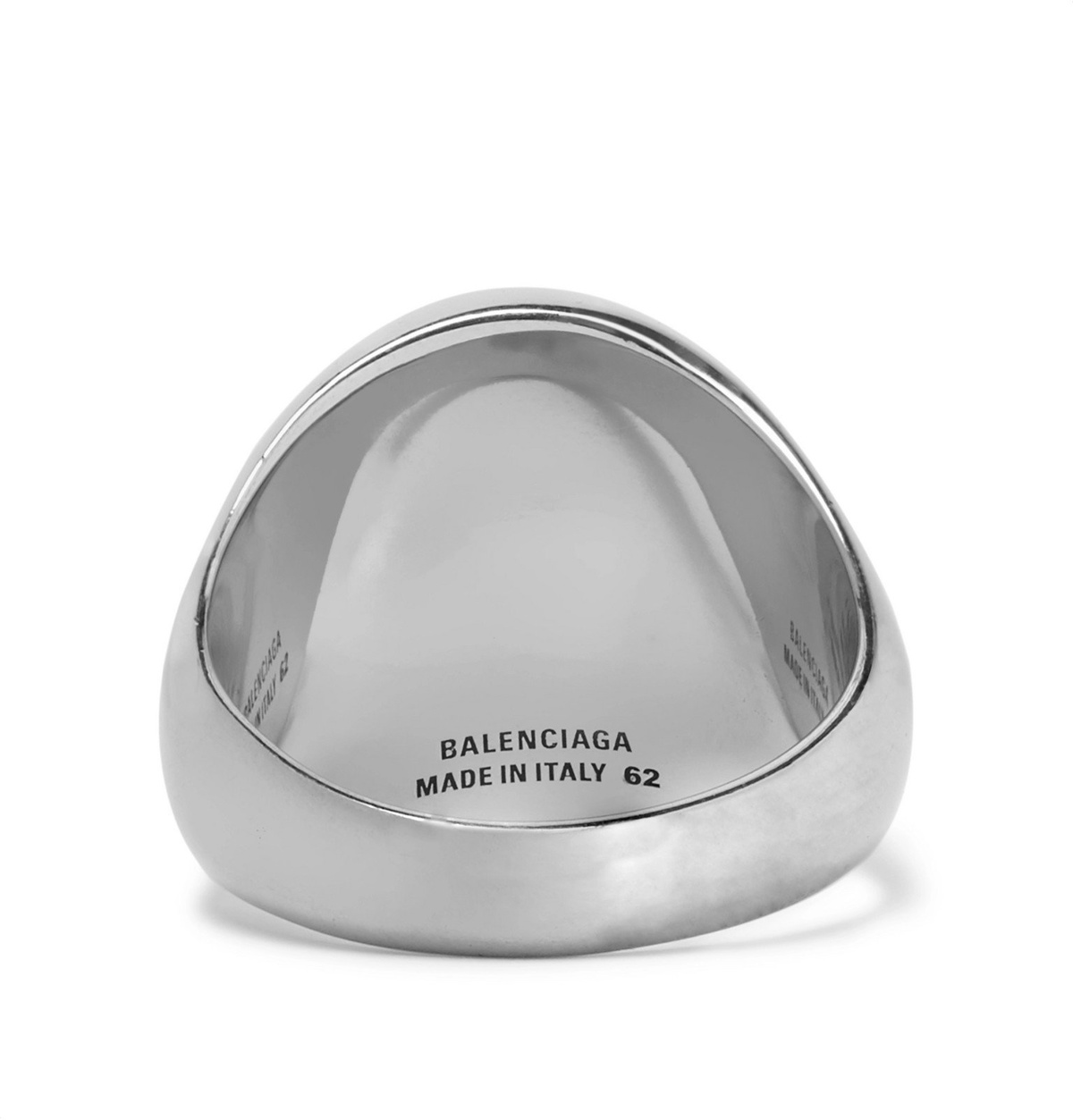 Forbrydelse Ruddy lineal Balenciaga - Logo-Engraved Silver-Tone Signet Ring - Silver Balenciaga