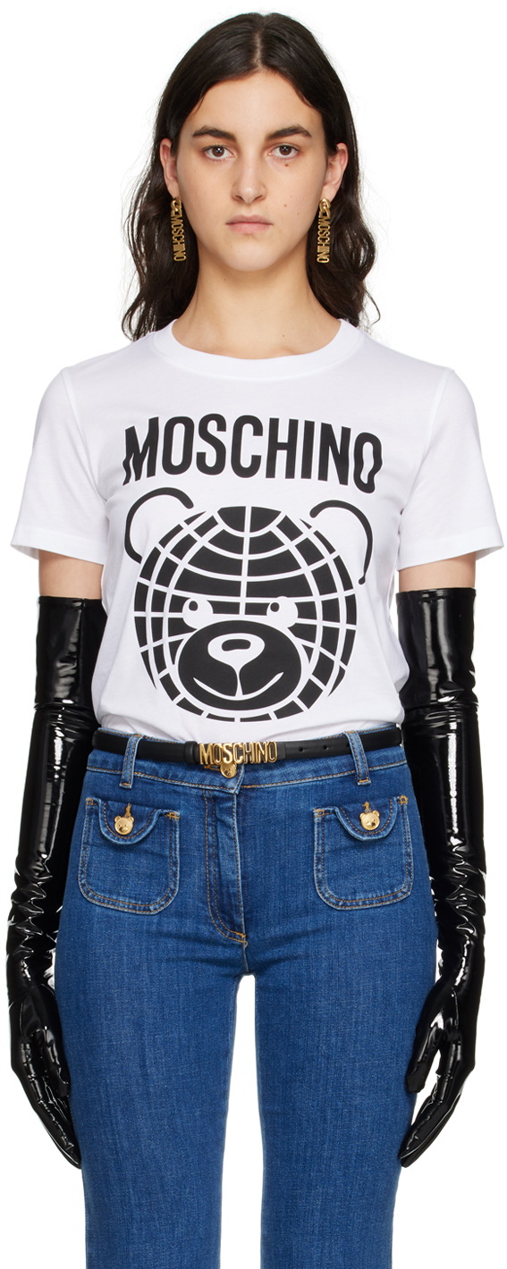 Moschino Girls Teddy Bear T-Shirt in White