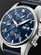 IWC Schaffhausen - Pilot's Watch Automatic Chronograph 41mm Stainless Steel and Leather Watch, Ref. No. IW388101