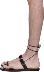 Dries Van Noten Black Ankle Strap Sandals