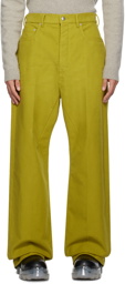 Rick Owens Yellow Geth Jeans