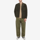 Universal Works Men's Wool Fleece Cardigan in Olive