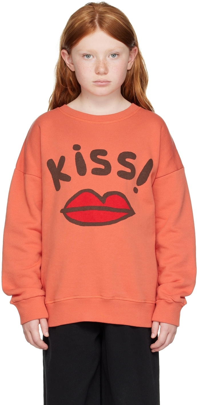nadadelazos Kids Red 'Kiss' Sweatshirt
