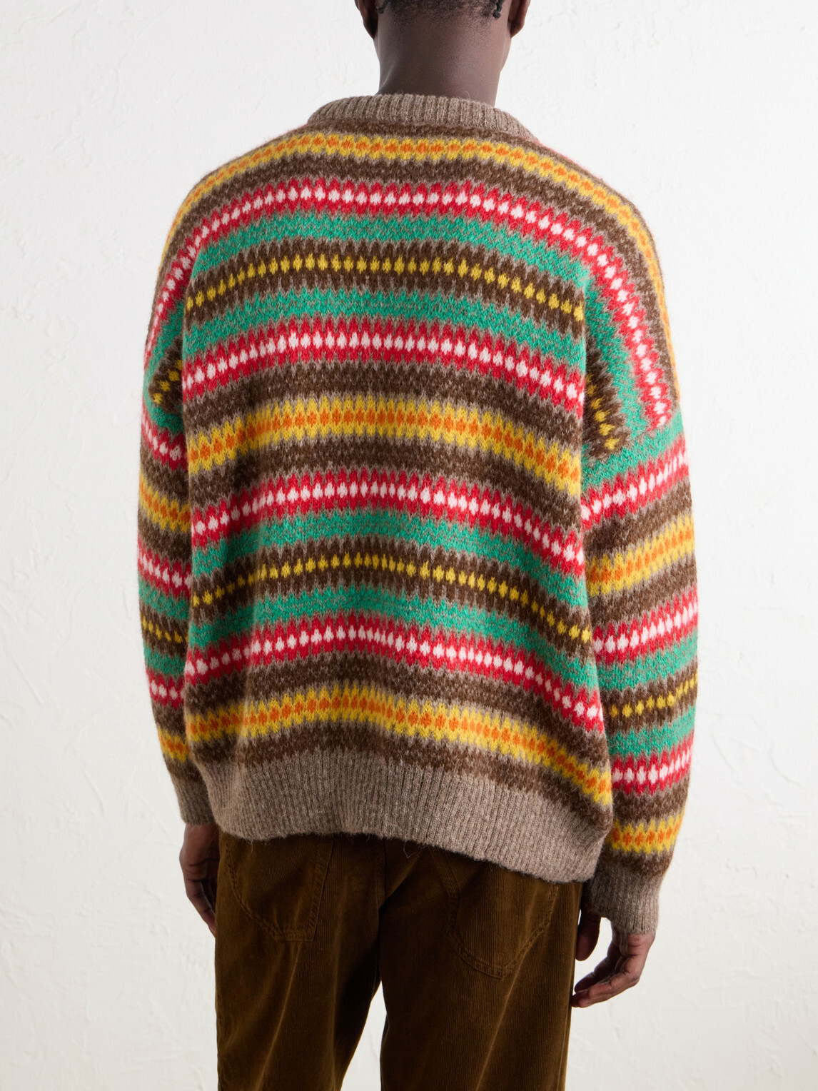 Monitaly - Fair Isle Alpaca-Blend Intarsia Sweater - Brown