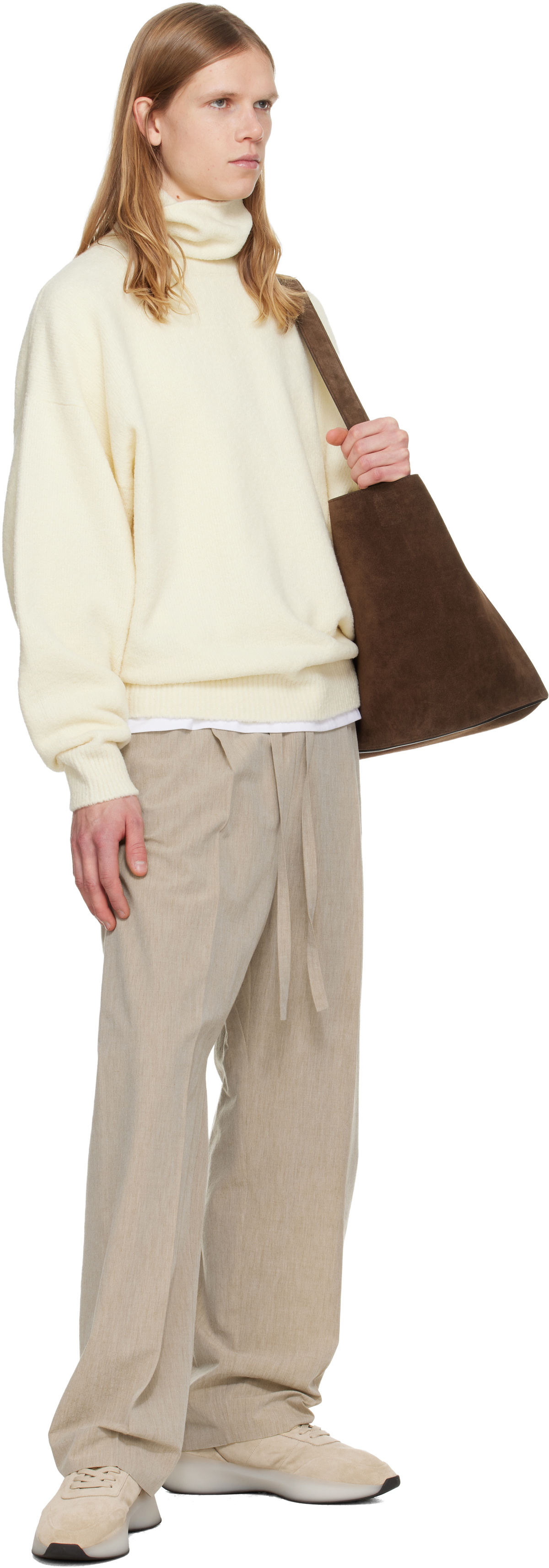 Fear of God Beige Suede Vintage Runner Sneakers
