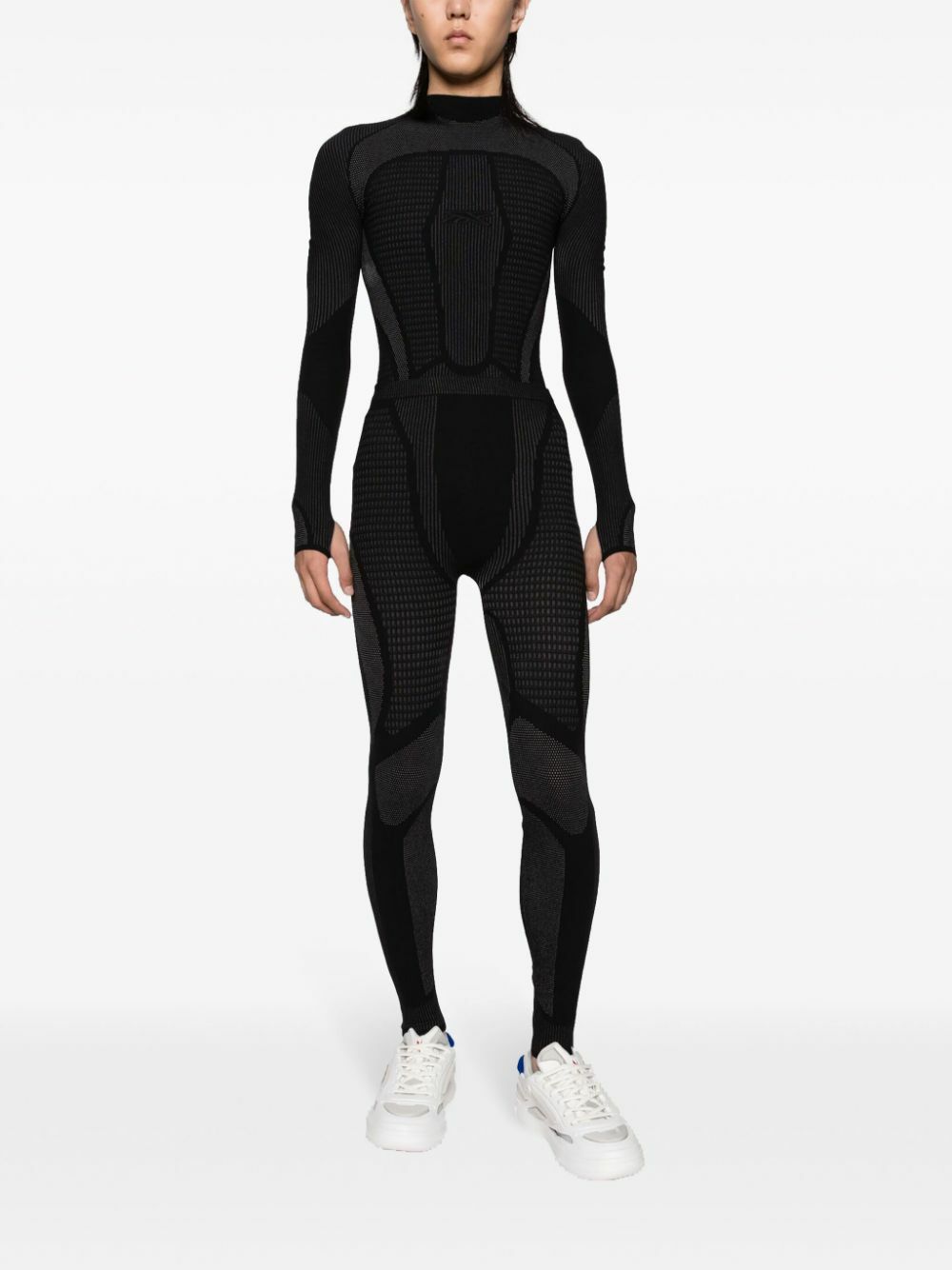 Reebok LTD Black Baselayer Mesh Jacquard Leggings