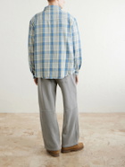 Cherry Los Angeles - Checked Cotton Western Shirt - Blue