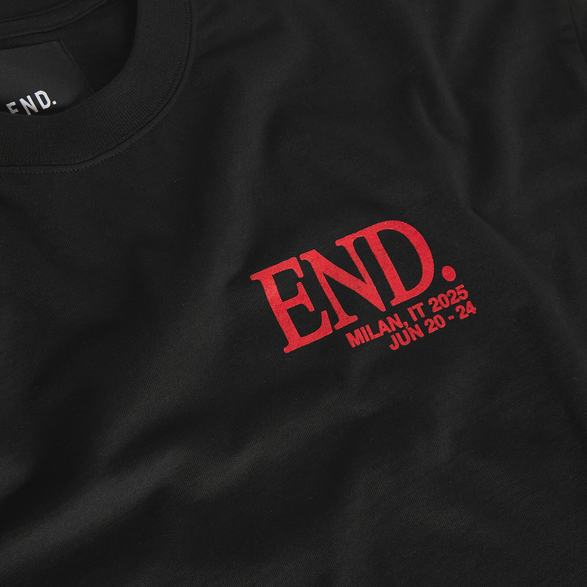 END. SS26 Milan Fashion Week T-Shirt in Black