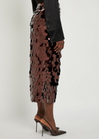 Roksanda Halin Embellished Midi Mesh Skirt Bronze