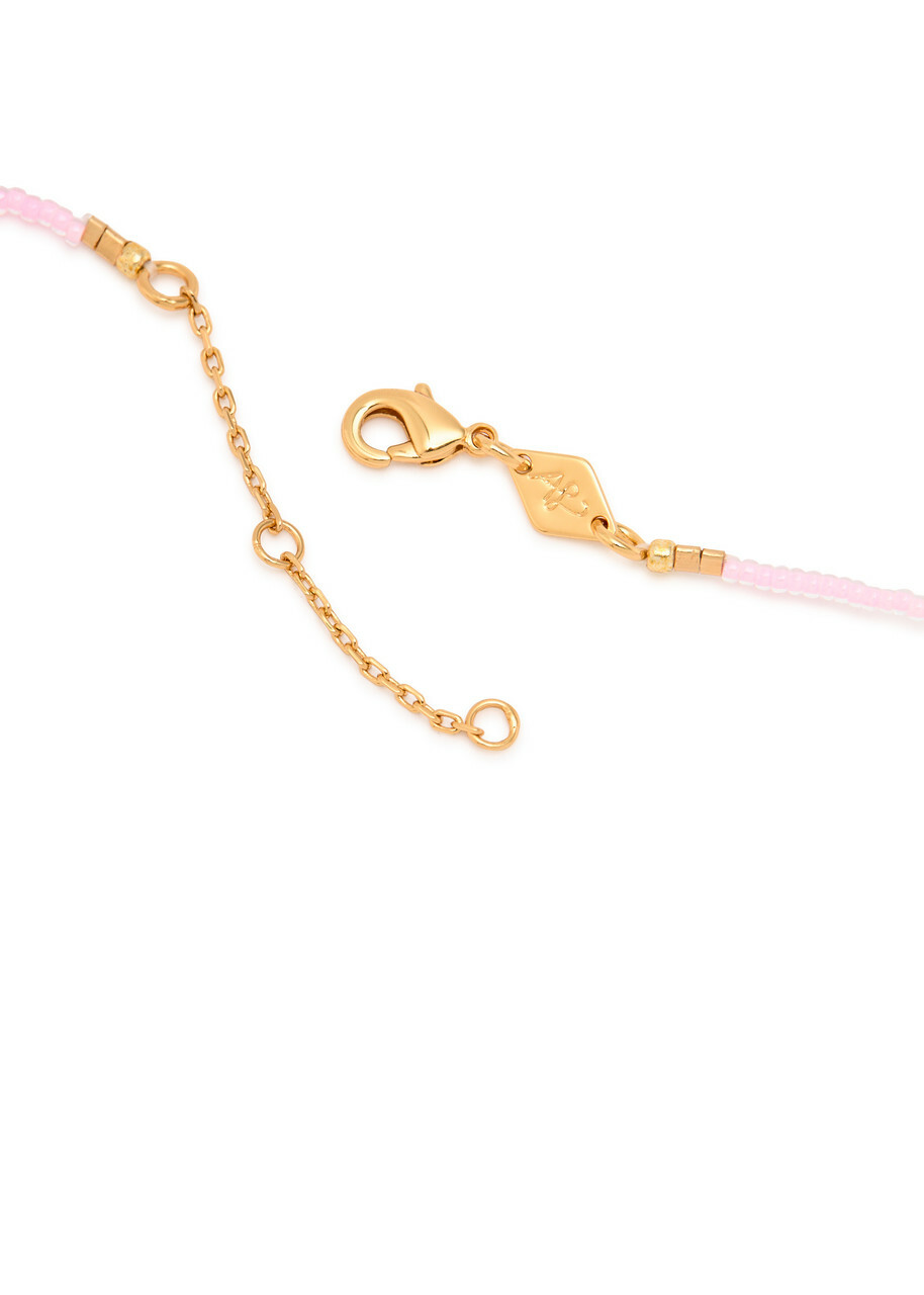 Anni LU Oh So Fine 18kt Gold-plated Beaded Necklace - Pink - One Size