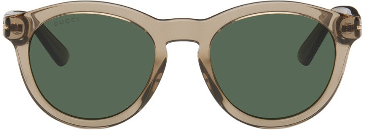 Photo: Gucci Brown Round-Frame Sunglasses