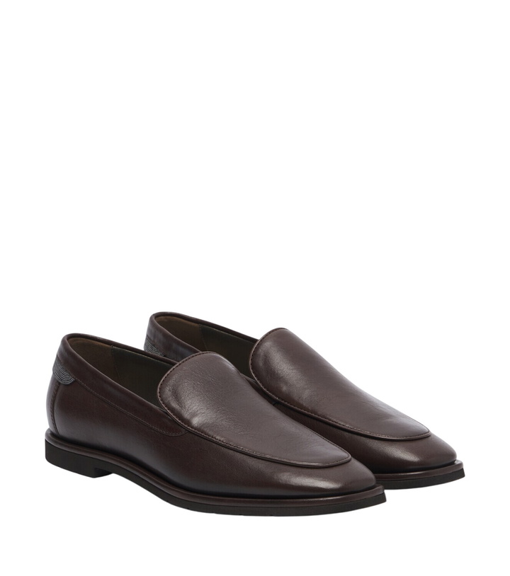 Photo: Brunello Cucinelli Monili leather loafers
