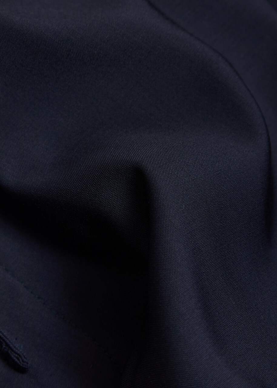 Officine Générale Nilson Wide-leg Wool Trousers Navy