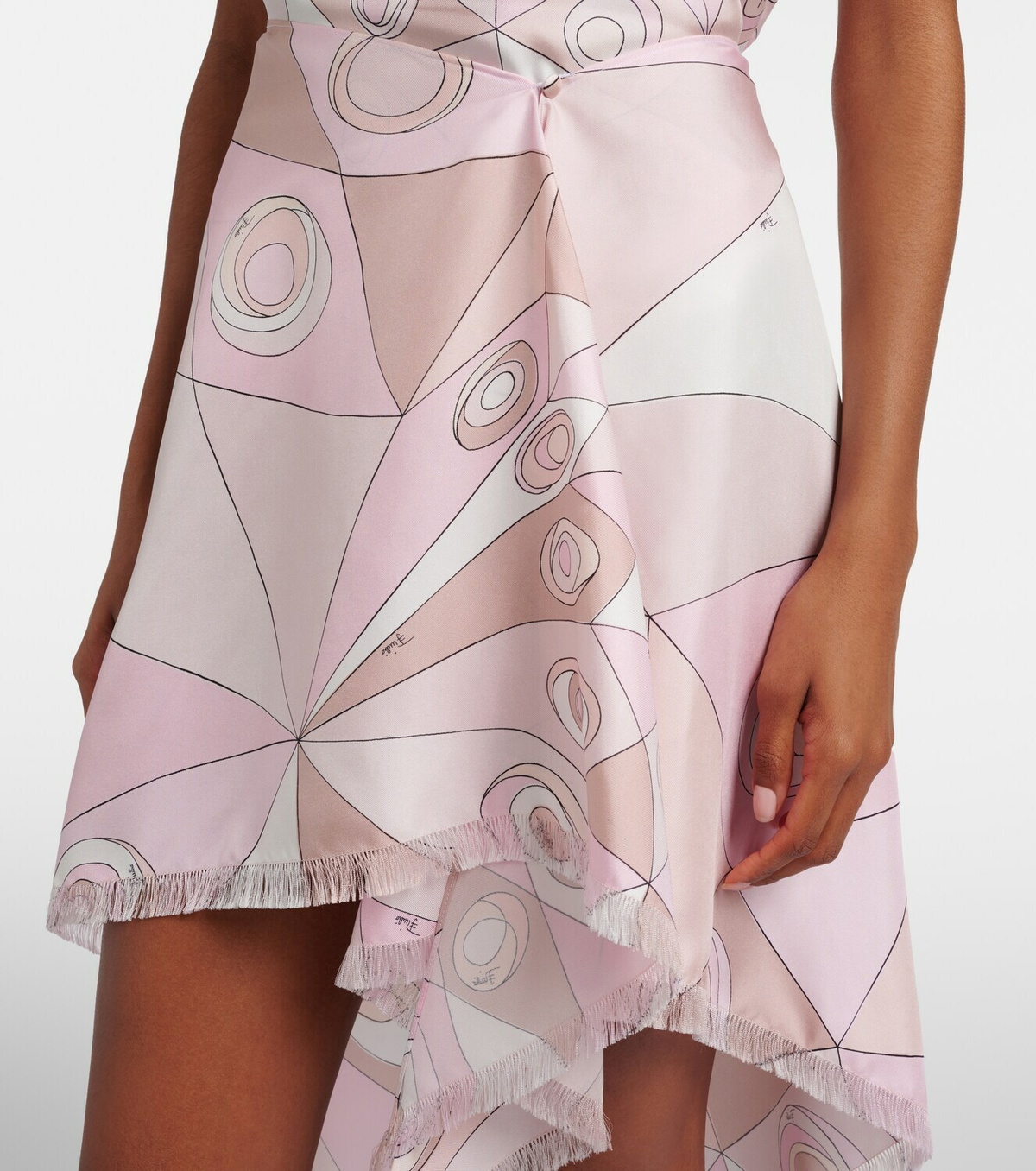 Pucci Occhi silk twill midi skirt