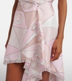 Pucci Occhi silk twill midi skirt