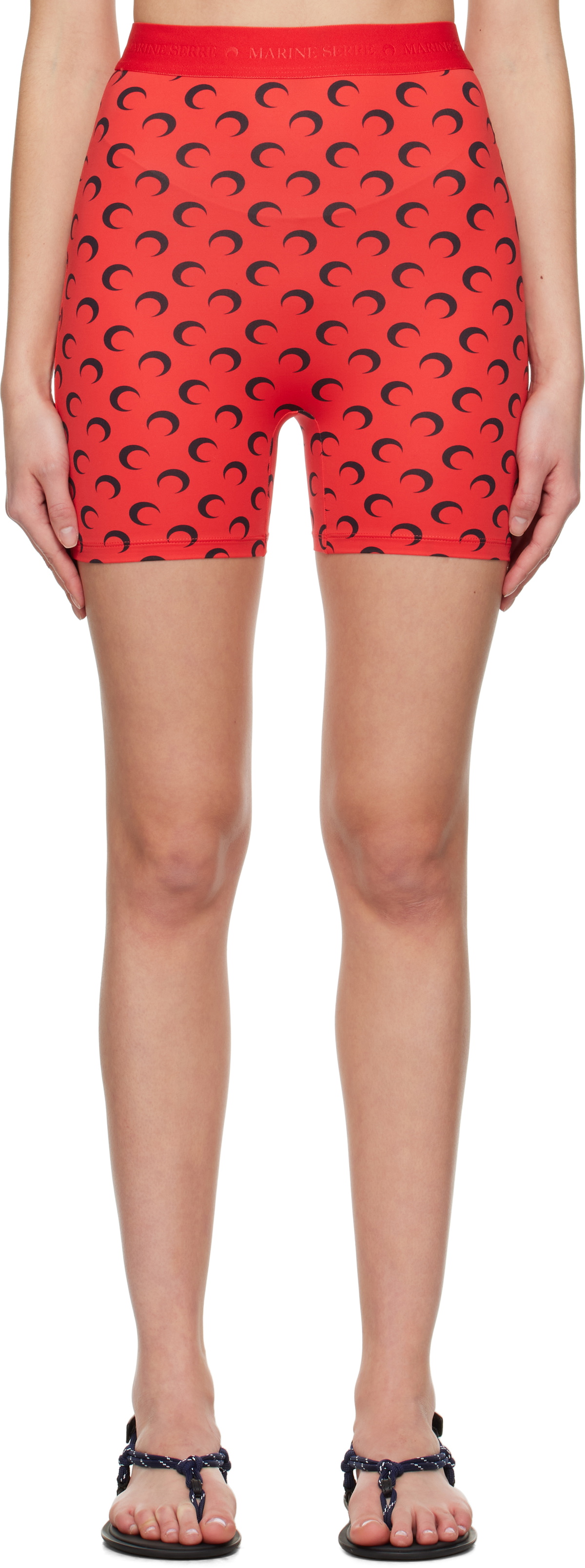 Marine Serre SSENSE Exclusive Red Recycled Moon Jersey Sport