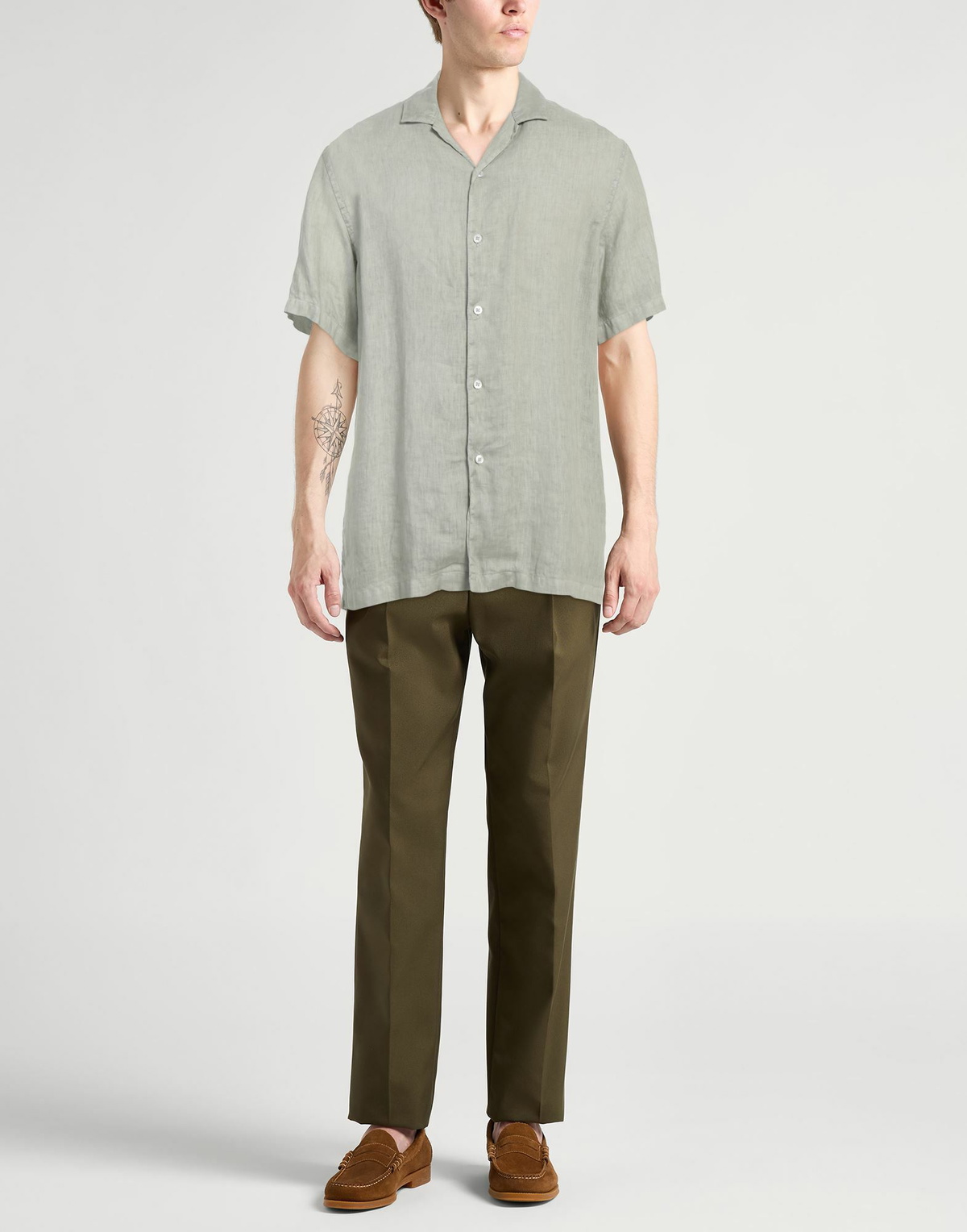 Lardini Mens Shirt in Sage green