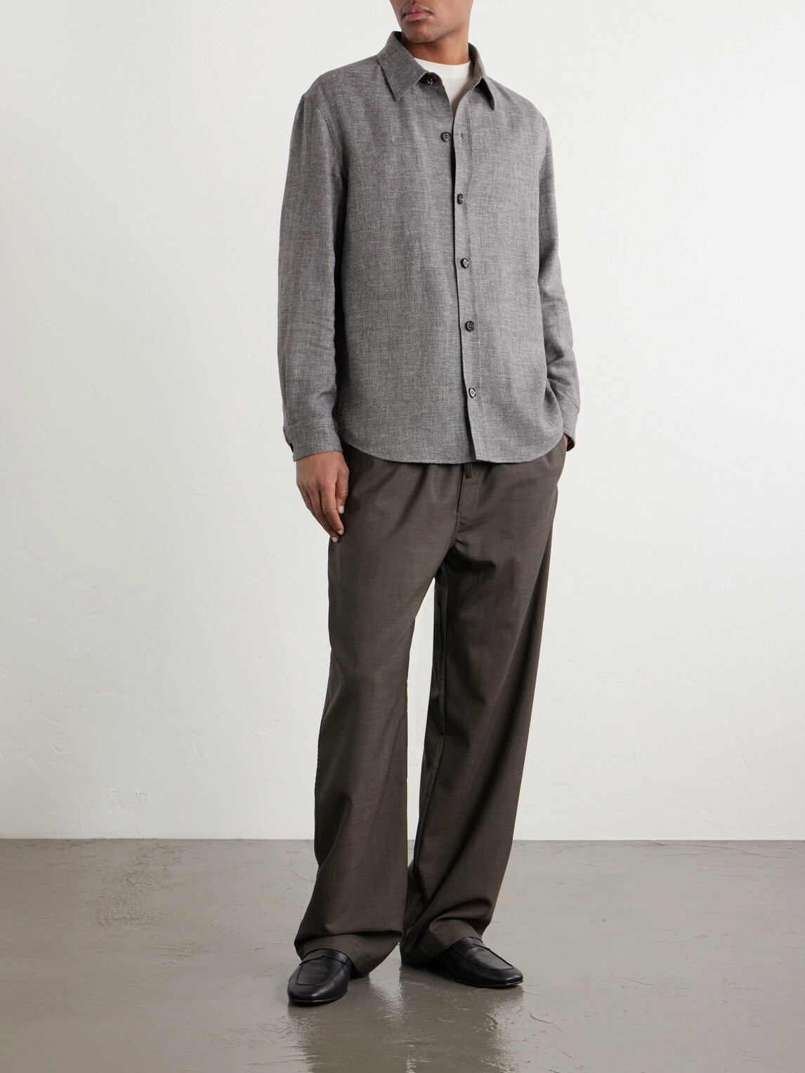 Zegna - Cashmere, Linen and Silk-Blend Overshirt - Gray