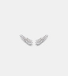 Yeprem Y-Not 18kt white gold clip-on earrings with diamonds