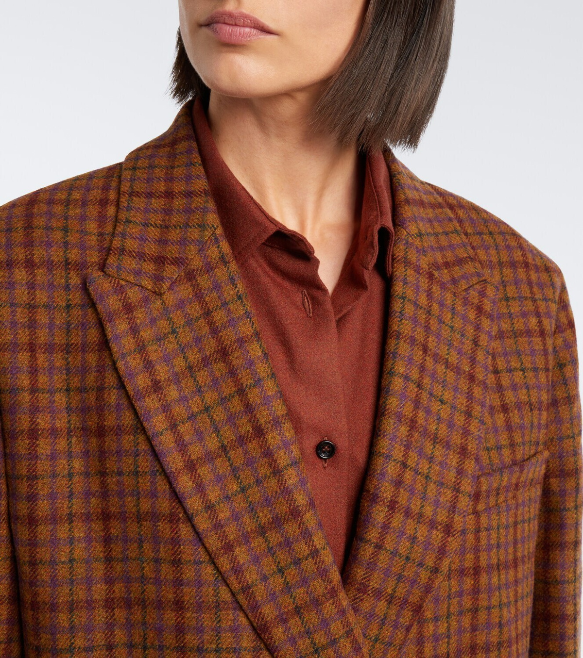Blazé Milano Nightbreak checked virgin wool blazer