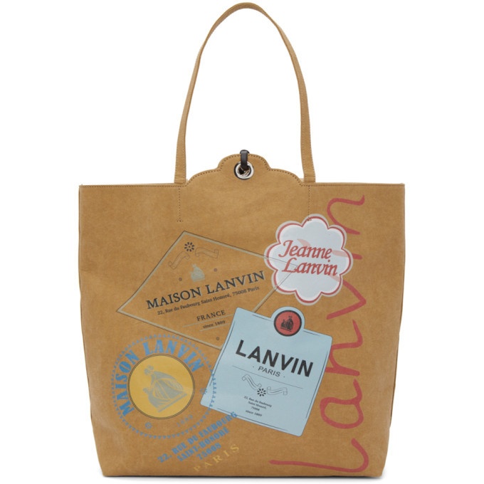 Photo: Lanvin Beige and Yellow Shopping Tote
