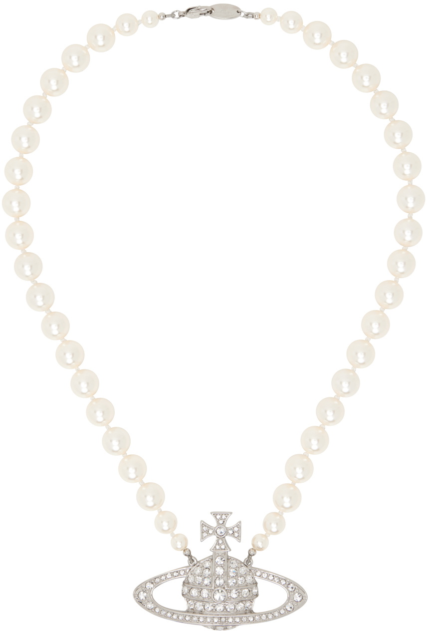 Vivienne Westwood White Bas Relief Necklace