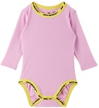 Off-White Baby Pink & Yellow Industrial Trim Bodysuit