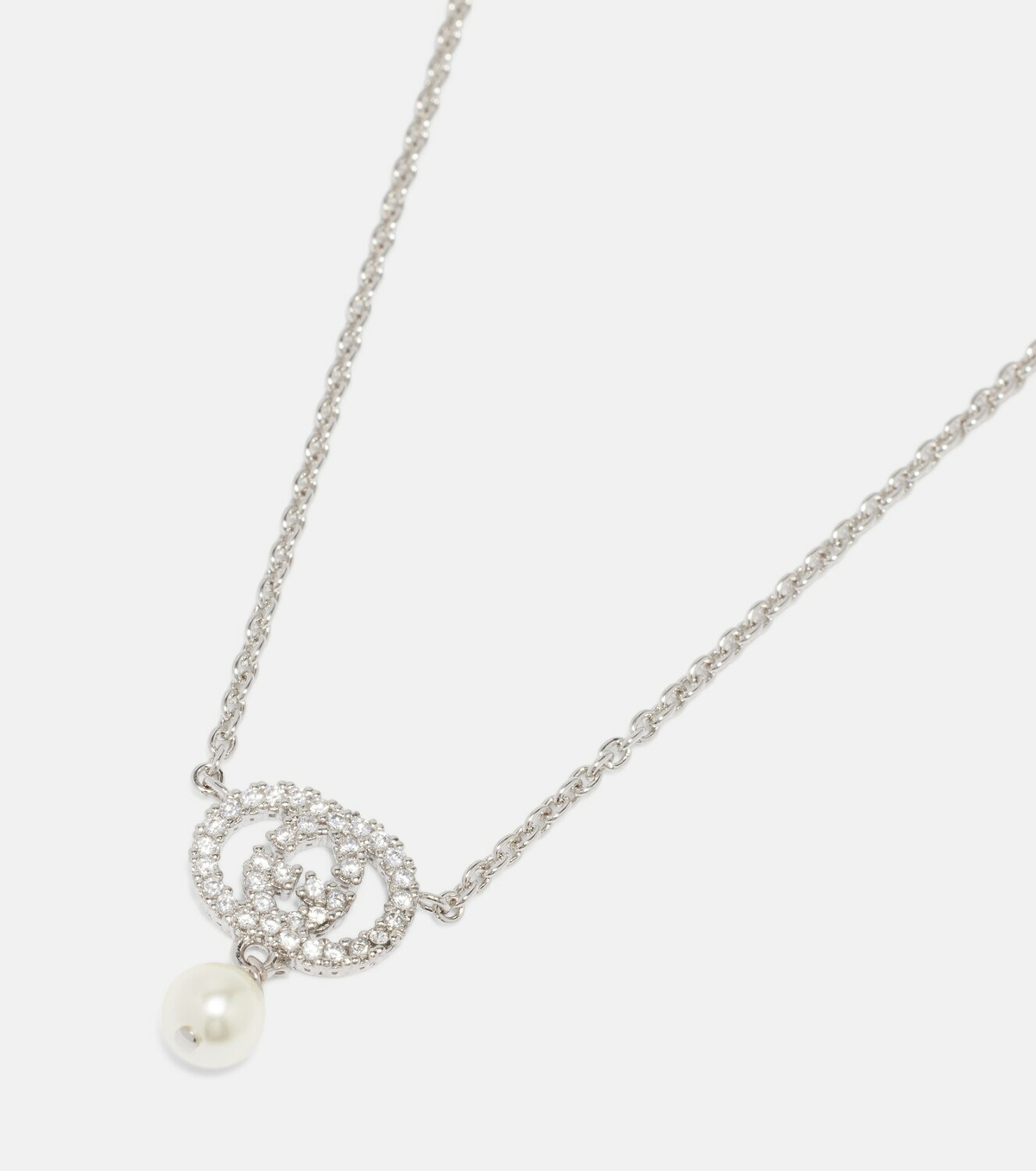Gucci Interlocking G embellished pendant necklace