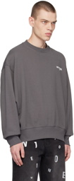 We11done Gray Printed Sweatshirt