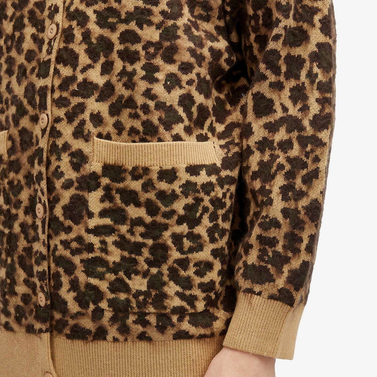 Stan Ray Men's Mohair Knit Cardigan in Leopard Stan Ray