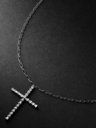 SHAY - White Gold Diamond Cross Necklace