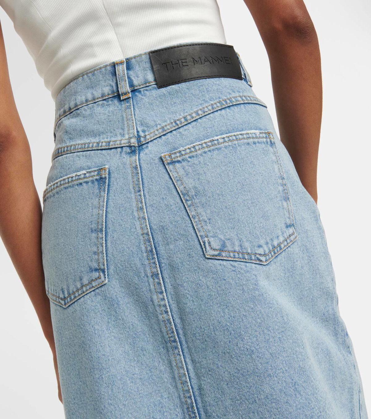 The Mannei Aluta denim maxi skirt