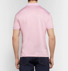 Ermenegildo Zegna - Slim-Fit Cotton-Piqué Polo-Shirt - Men - Pink