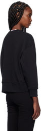 Palm Angels Black College Classic Crew Sweatshirt