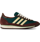 adidas Consortium - Wales Bonner SL72 Shell, Leather and Suede Sneakers - Green