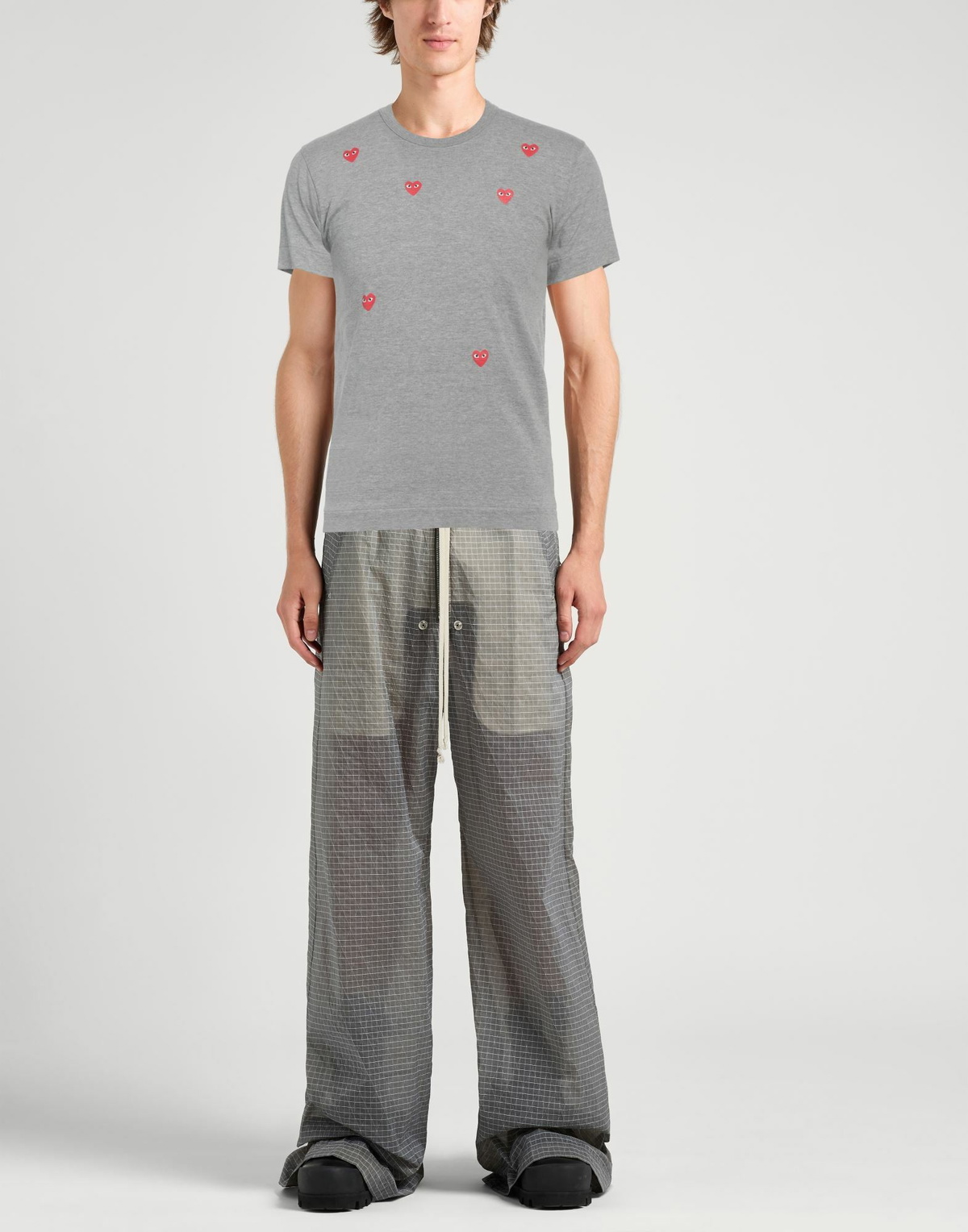 Comme Des Garçons Play Mens T-shirt in Grey