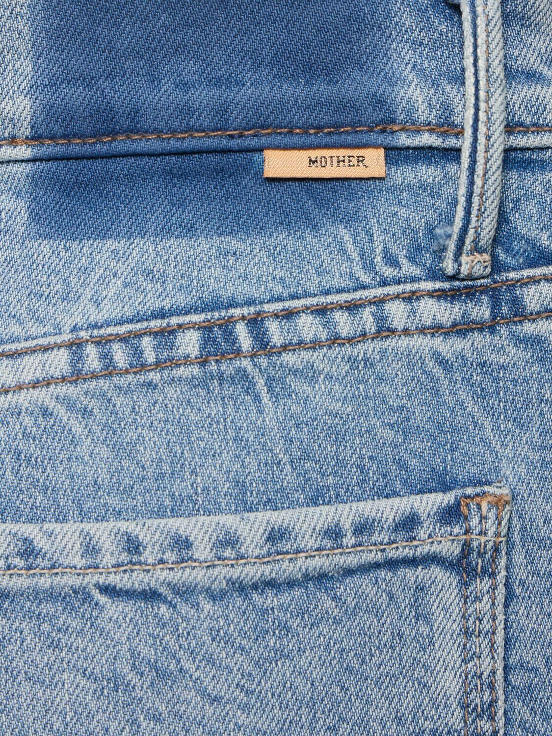 MOTHER The Hustler Roller Fray Denim Wide Jeans