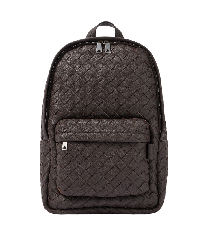 Photo: Bottega Veneta Intrecciato leather backpack