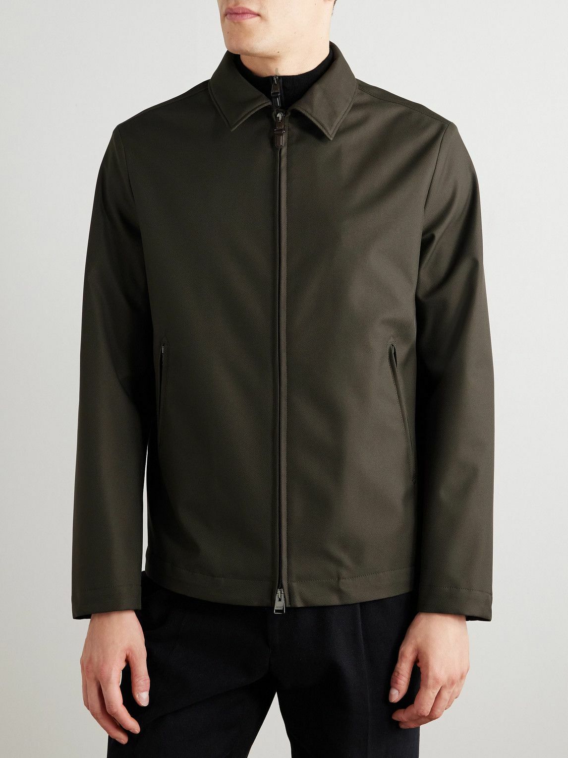 Canali - Shell Bomber Jacket - Brown