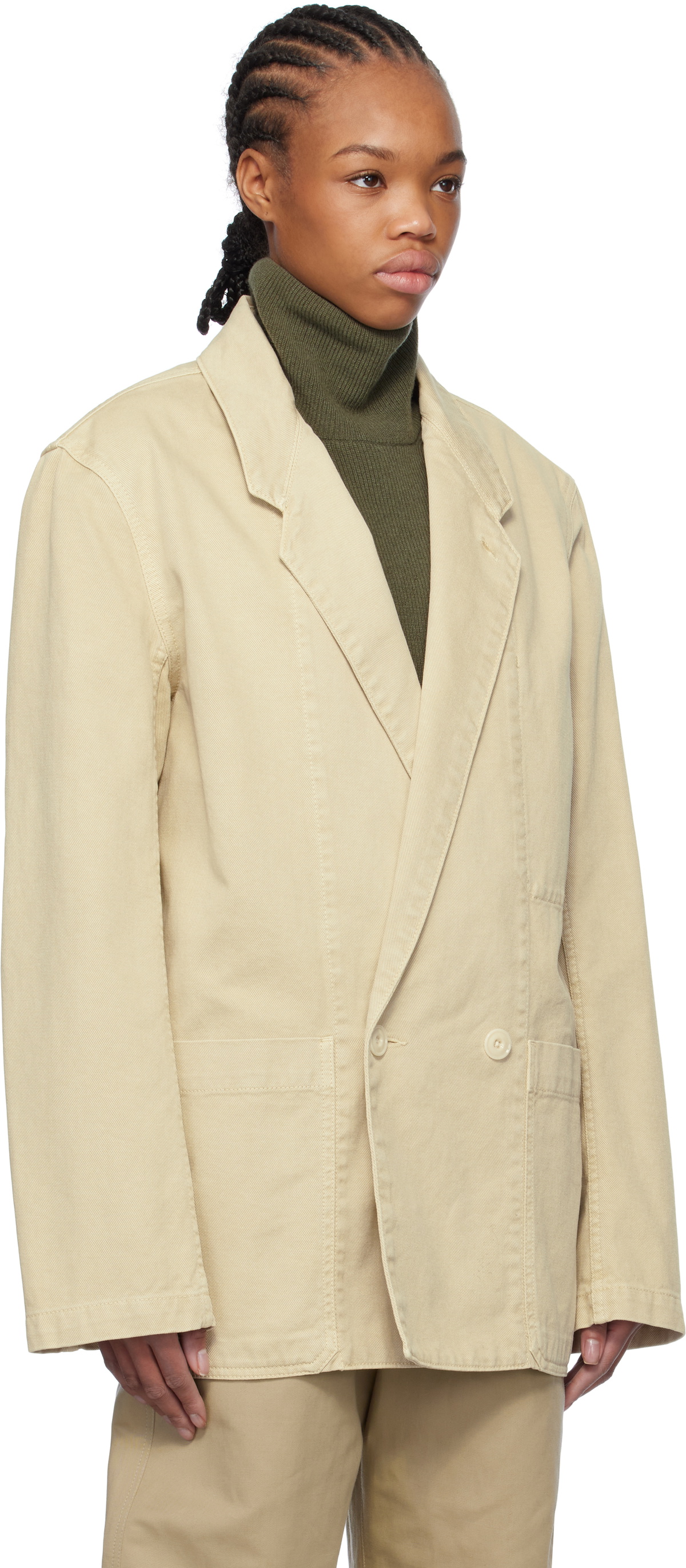 LEMAIRE Off-White Workwear Denim Blazer